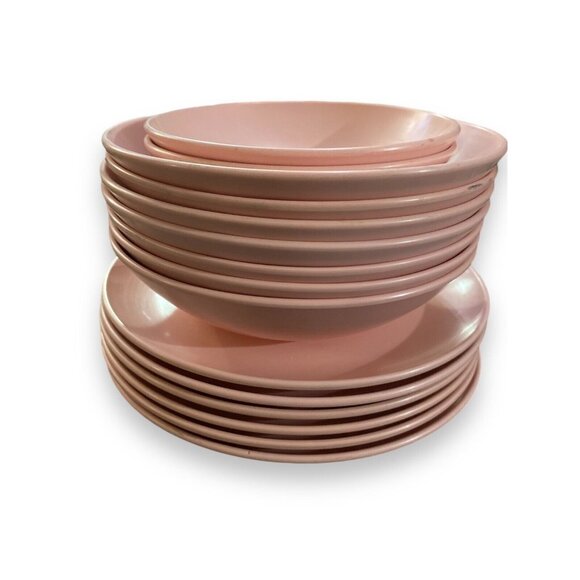 Marcrest Melmac Pink Coral Bread Side Plates, Sm & Med Bowls Lot MCM Mar-crest - Picture 2 of 8